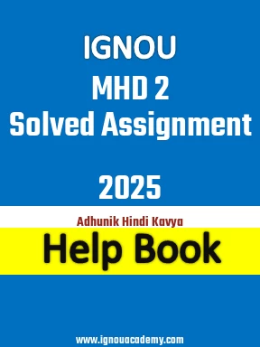 IGNOU MHD 2 Solved Assignment 2025
